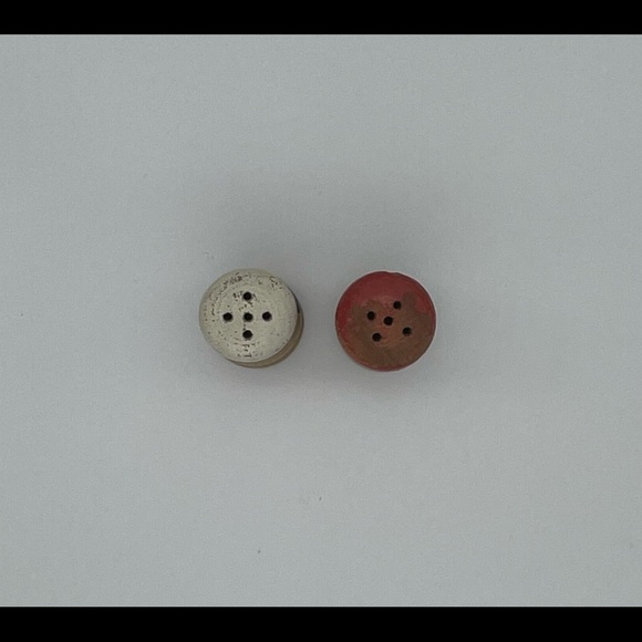 1950’s hand painted wood S&P shakers. Made in Japan. - Picture 3 of 4